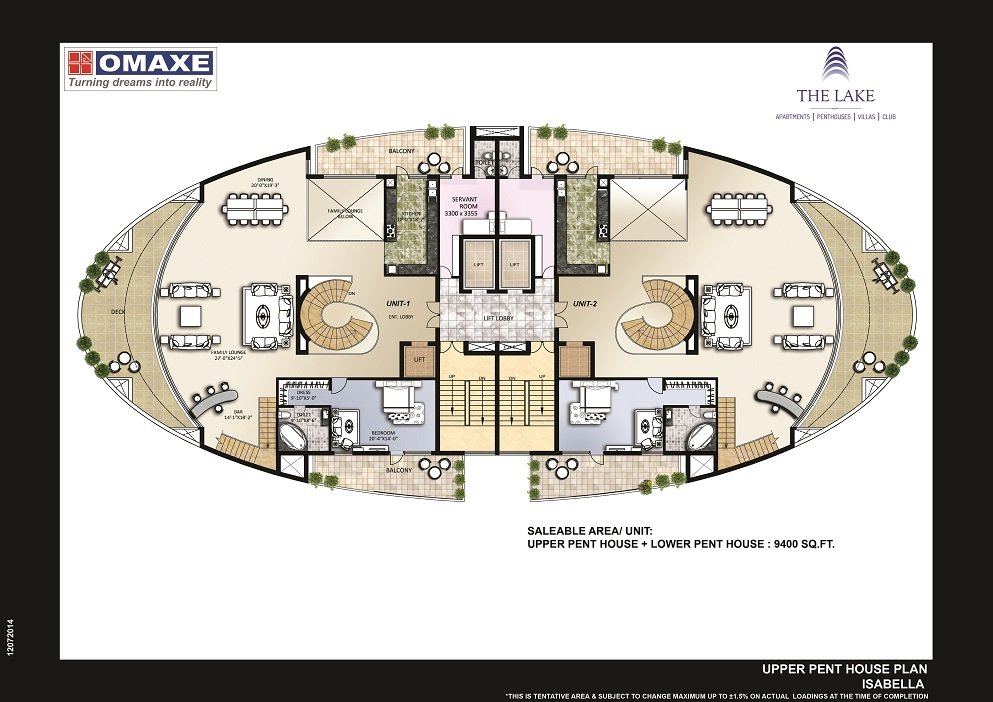 4 BHK Floor Plan - Emerald Tower