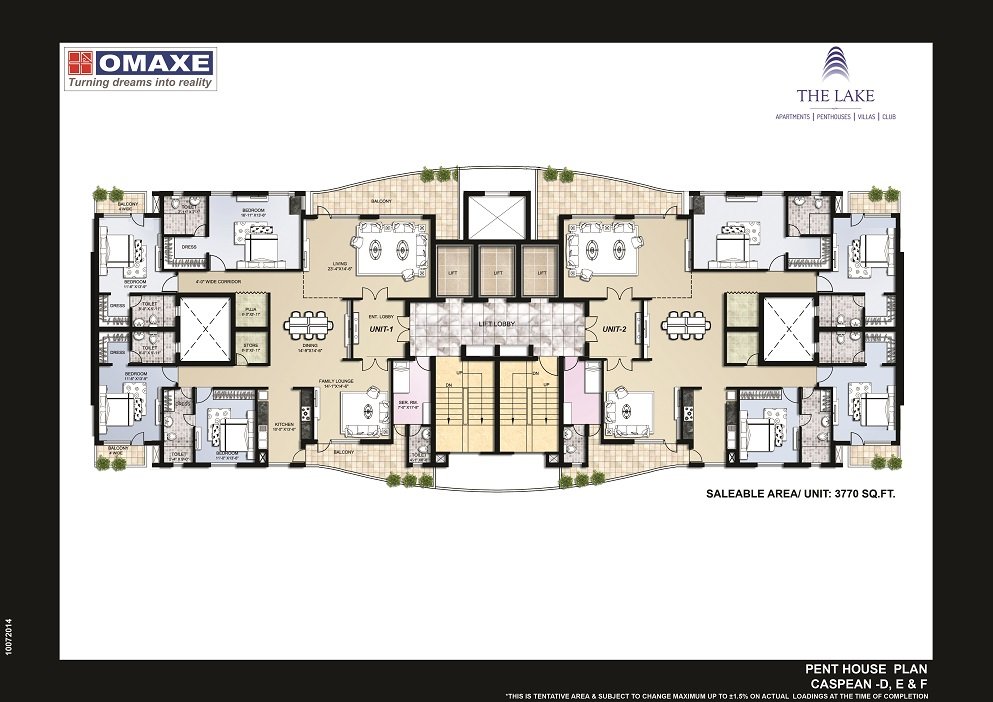 2 BHK Floor Plan - Victoria Tower